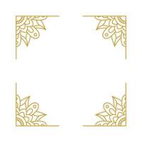 Mandala Hochzeit Ornament Gold Vektor Design