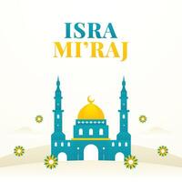 isra mi'raj design bakgrund mall vektor