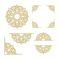 Mandala Hochzeit Ornament Gold Vektor Design