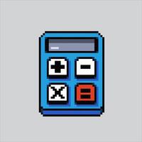 Pixel Kunst Illustration Taschenrechner. pixelig Taschenrechner. Mathematik Taschenrechner. pixelig zum das Pixel Kunst Spiel und Symbol zum Webseite und Video Spiel. alt Schule retro. vektor
