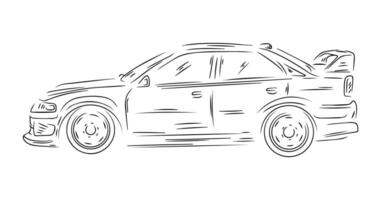 Sport Auto Linie Kunst Illustration vektor