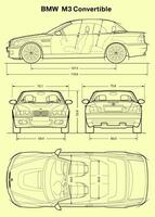 2006 BMW m3 Cabrio Auto Entwurf vektor