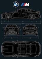 BMW m4 2020 Coupe Auto Entwurf vektor