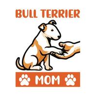 tjur terrier mamma - typografi t-shirt design illustration proffs vektor