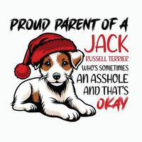 stolz Elternteil von ein Jack Russell Terrier Typografie T-Shirt Design Illustration Profi Vektor