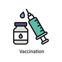 Impfung Vektor gefüllt Gliederung Symbol Stil Illustration. eps 10 Datei