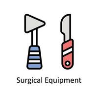chirurgisch Ausrüstung Vektor gefüllt Gliederung Symbol Stil Illustration. eps 10 Datei
