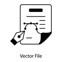 filer och dokument linjär ikon vektor