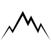 Symbol Berg Angebot Hügel Spitzen, bergig Terrain zum Tourismus vektor