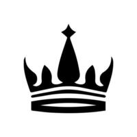 Krone Symbol. ein einfach, schwarz Silhouette von ein königlich Krone. Vektor Illustration isoliert auf Weiß Hintergrund. Ideal zum Logos, Embleme, Insignien. können Sein benutzt im Marke, Netz Design.