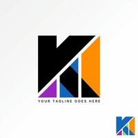 Logo Design Grafik Konzept kreativ Prämie Vektor Lager Initiale Brief k Schriftart Geschäft Diagramm Graph Schneiden. verbunden zu Monogramm Typografie branding