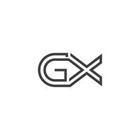 Alphabet Initialen Logo gx, xg, x und G vektor