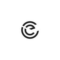 första brev ce eller ec logotyp vektor logotyp design