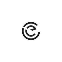 Initiale Brief ce oder ec Logo Vektor Logo Design