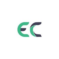 första brev ce eller ec logotyp vektor logotyp design