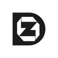 kreativ abstrakt brev zd logotyp design. länkad brev dz logotyp design. vektor