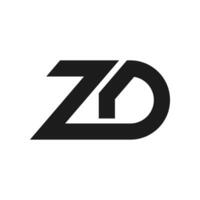 kreativ abstrakt brev zd logotyp design. länkad brev dz logotyp design. vektor