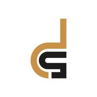 Initiale Brief ds Logo oder sd Logo Vektor Design Vorlage