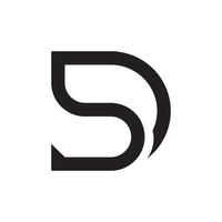 Initiale Brief ds Logo oder sd Logo Vektor Design Vorlage