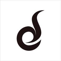 första brev ds logotyp eller sd logotyp vektor design mall