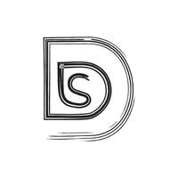 första brev ds logotyp eller sd logotyp vektor design mall