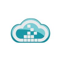 Cloud-Logo-Design-Vorlage vektor