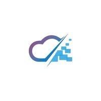 Cloud-Logo-Design-Vorlage vektor