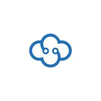 Cloud-Logo-Design-Vorlage vektor