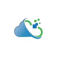 Cloud-Logo-Design-Vorlage vektor