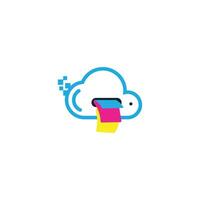 Cloud-Logo-Design-Vorlage vektor