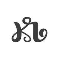 Initiale Brief bk Logo oder kb Logo Vektor Design Vorlage