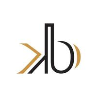 Initiale Brief bk Logo oder kb Logo Vektor Design Vorlage