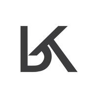 Initiale Brief bk Logo oder kb Logo Vektor Design Vorlage