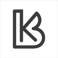 Initiale Brief bk Logo oder kb Logo Vektor Design Vorlage