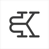 Initiale Brief bk Logo oder kb Logo Vektor Design Vorlage