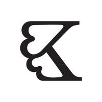 Initiale Brief bk Logo oder kb Logo Vektor Design Vorlage