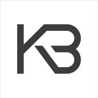 Initiale Brief bk Logo oder kb Logo Vektor Design Vorlage