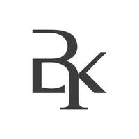 Initiale Brief bk Logo oder kb Logo Vektor Design Vorlage