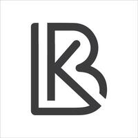 Initiale Brief bk Logo oder kb Logo Vektor Design Vorlage