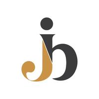 Initiale Brief bj Logo oder jb Logo Vektor Design Vorlage