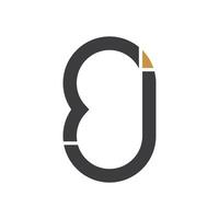 Initiale Brief bj Logo oder jb Logo Vektor Design Vorlage