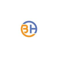 Initiale Brief bh Logo oder hb Logo Vektor Design Vorlagen