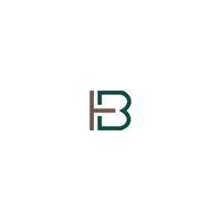 första brev bh logotyp eller hb logotyp vektor design mallar