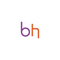 Initiale Brief bh Logo oder hb Logo Vektor Design Vorlagen