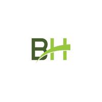 Initiale Brief bh Logo oder hb Logo Vektor Design Vorlagen