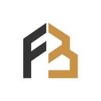 Initiale Brief bf Logo oder fb Logo Vektor Design Vorlage