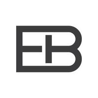 första brev eb logotyp eller vara logotyp vektor design mall