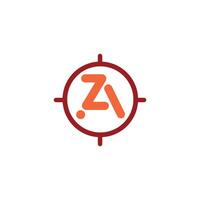 första brev az eller za logotyp design mall vektor
