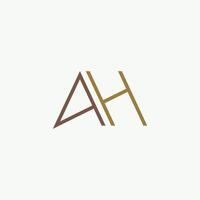 Initiale Brief Ah oder Ha Logo Design Vorlage vektor