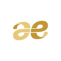 första brev ae eller ea logotyp design mall vektor